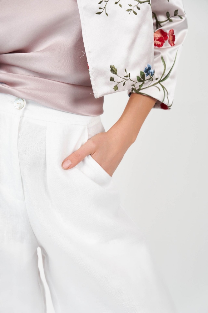 Picture of Linen Trouser White