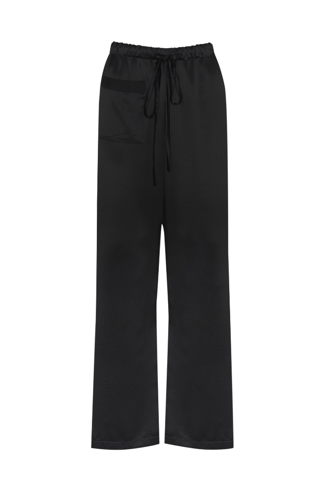 Picture of Florence Silk Satin Pant Black