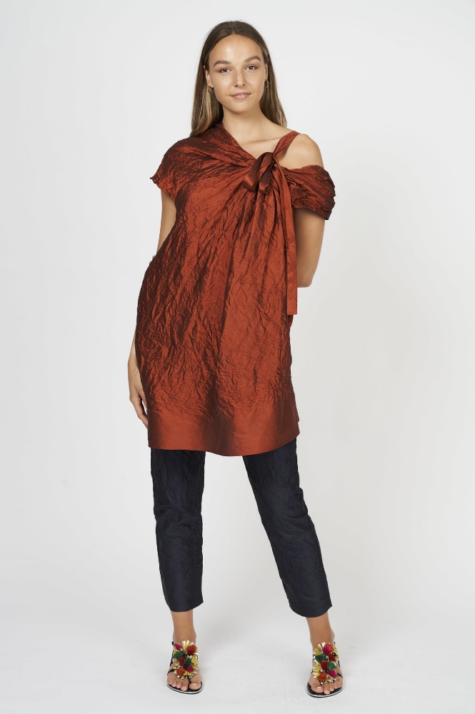 Picture of Rhea Dress Bronze Silk