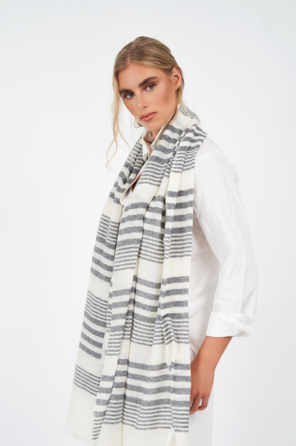 Picture of Carmen Wrap Grey Stripe 