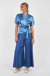 Picture of Lena Wrap Blouse Azure