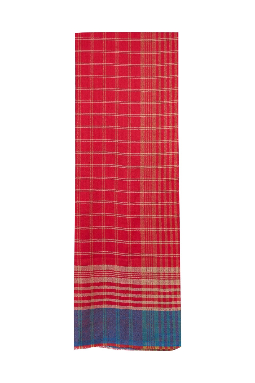 Picture of Cashmere Wrap Red & Teal Check