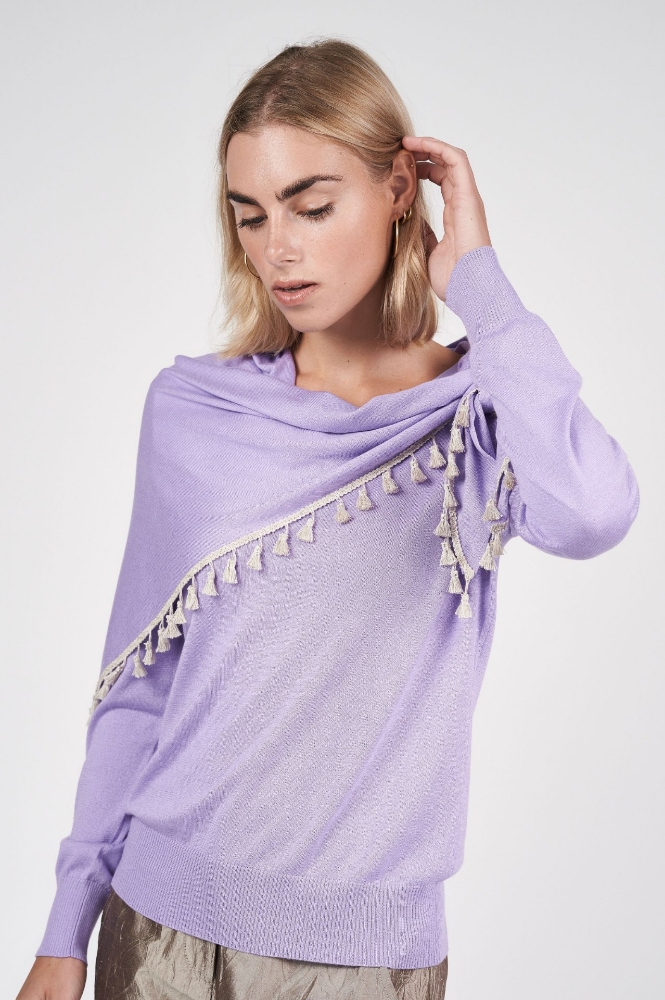 Picture of Paige V Neck Sweater Lavender