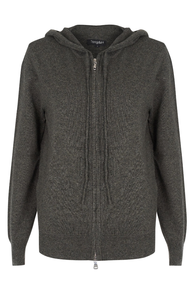 Picture of Joyce Cashmere Hoodie Olive