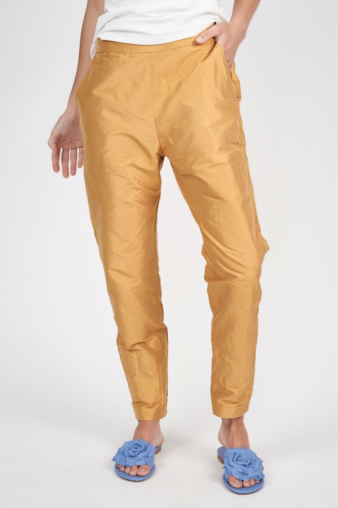 Picture of Chelsea Pant Gold Silk