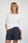 Picture of Kate 3/4 Sleeve T Optic White