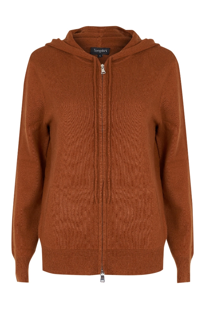 Picture of Joyce Cashmere Hoodie Amber