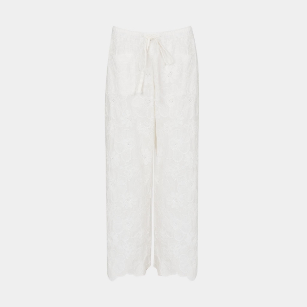 Picture of Florence Pant Embroidered White