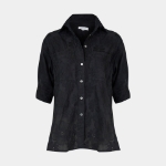 Picture of Christie Short Sleeve Shirt Embroidered Black