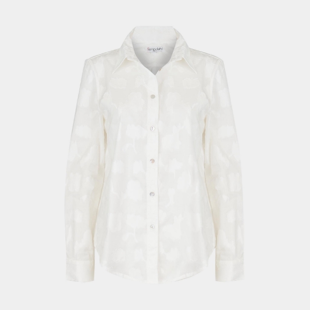 Picture of Adele Shirt Cotton Jacquard White 