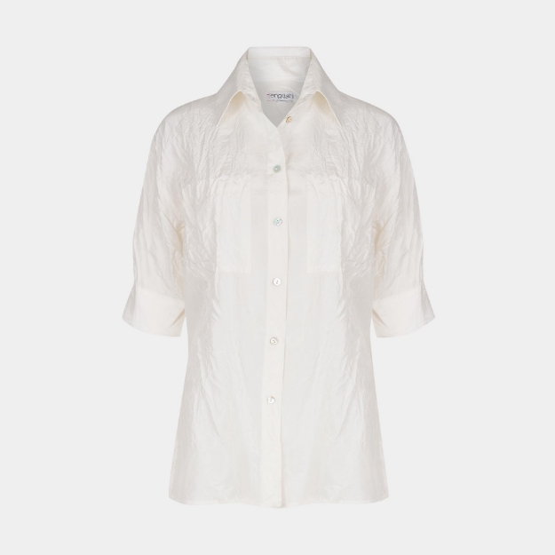 Picture of Christie Short Sleeve Silk Shirt White