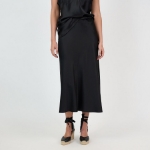 Picture of Coco Silk Bias Skirt Black