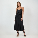 Picture of Coco Silk Bias Skirt Black