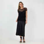 Picture of Coco Silk Bias Skirt Black