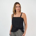 Picture of Elsa Linen Camisole Black