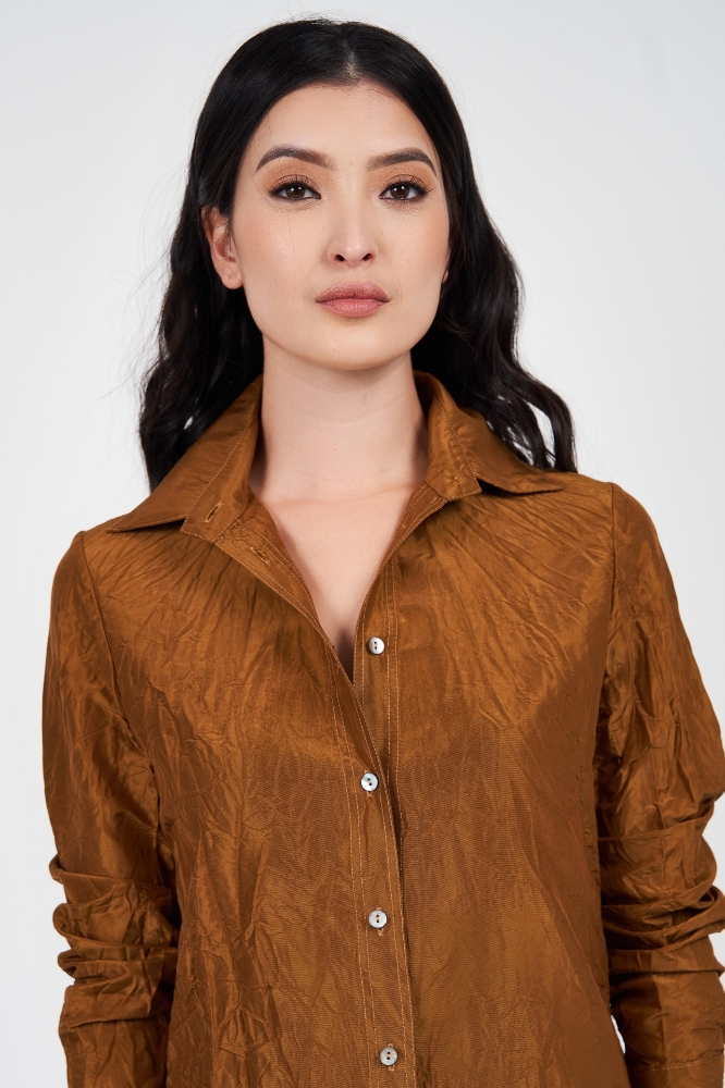 Picture of Angelique Silk Blouse Amber