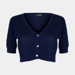 Picture of Camille Silk Cashmere Bolero Navy