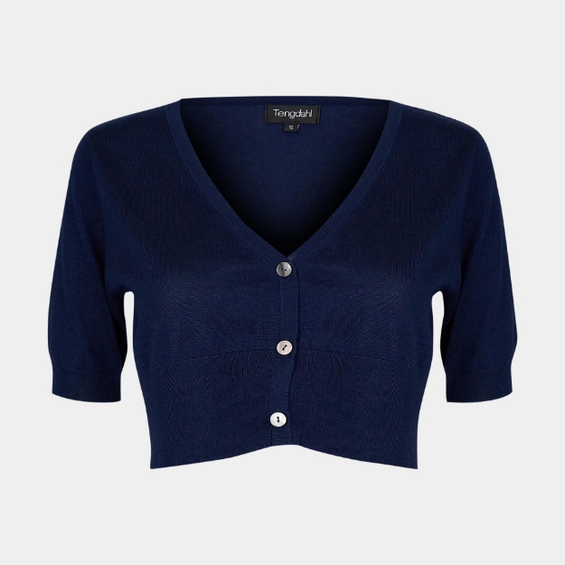 Picture of Camille Silk Cashmere Bolero Navy