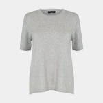 Picture of Lucy Cotton Cashmere T Marle Grey