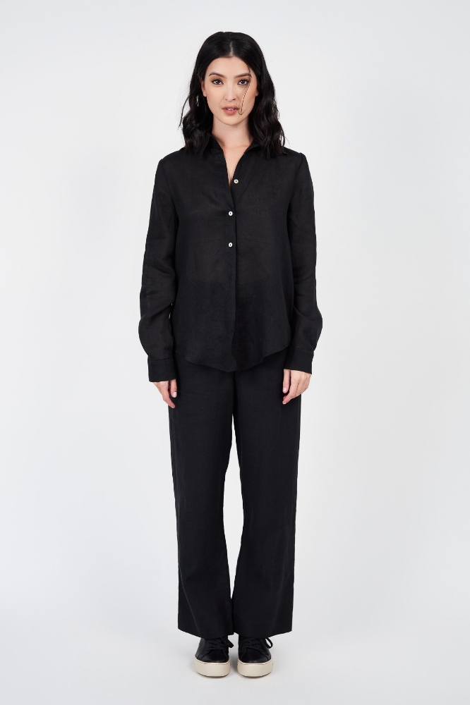 Picture of Penelope Linen Pant Black