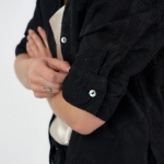 Picture of Christie Short Sleeve Shirt Embroidered Black