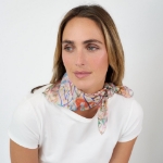 Picture of Kara Silk Square Scarf Hearts