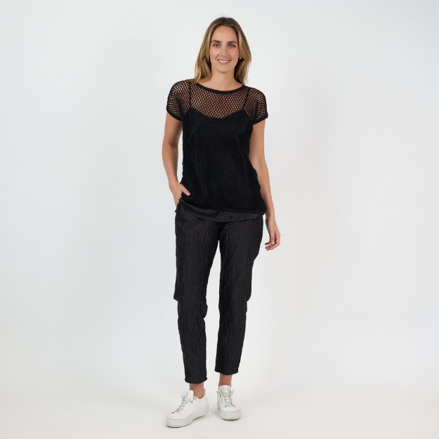 Picture of Celine Mesh T-Shirt Black