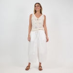 Picture of Juliette Sleeveless Top Embroidered Ecru