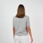 Picture of Lucy Cotton Cashmere T Marle Grey