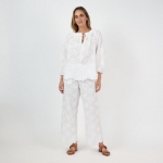 Picture of Florence Pant Embroidered White