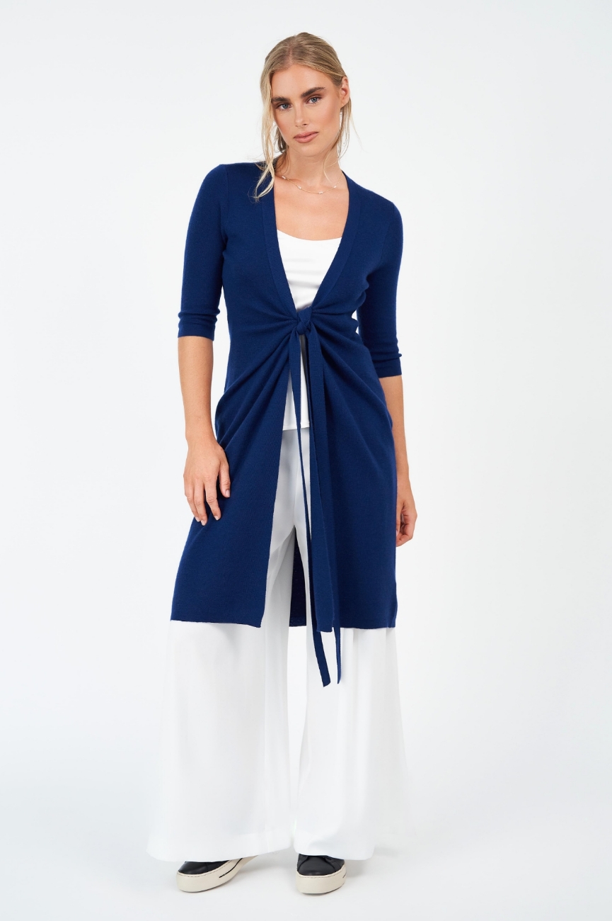 Picture of Anais Cashmere Long Cardigan Sapphire