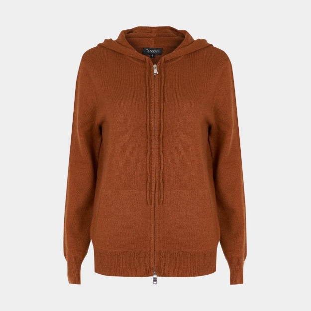 Picture of Joyce Cashmere Hoodie Amber